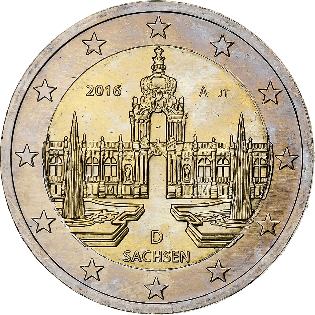 GERMANIA - REPUBBLICA FEDERALE,
2 Euro,
Sassonia
