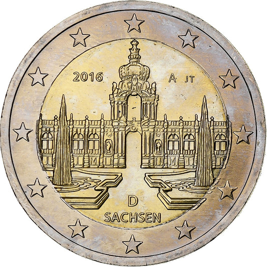 GERMANIA - REPUBBLICA FEDERALE,
2 Euro,
Sassonia