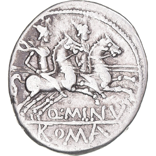 Coniare, 
  
  Q. Minucio Rufo, 
  
  Denario