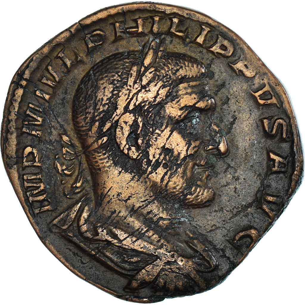 Coniare, 
  
  Filippo I, 
  
  Sesterzio