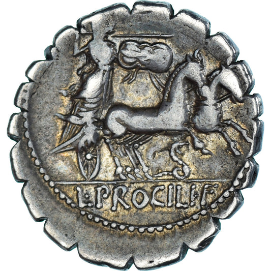 Coniare, 
  
  Procilia, 
  
  Denario Serrato