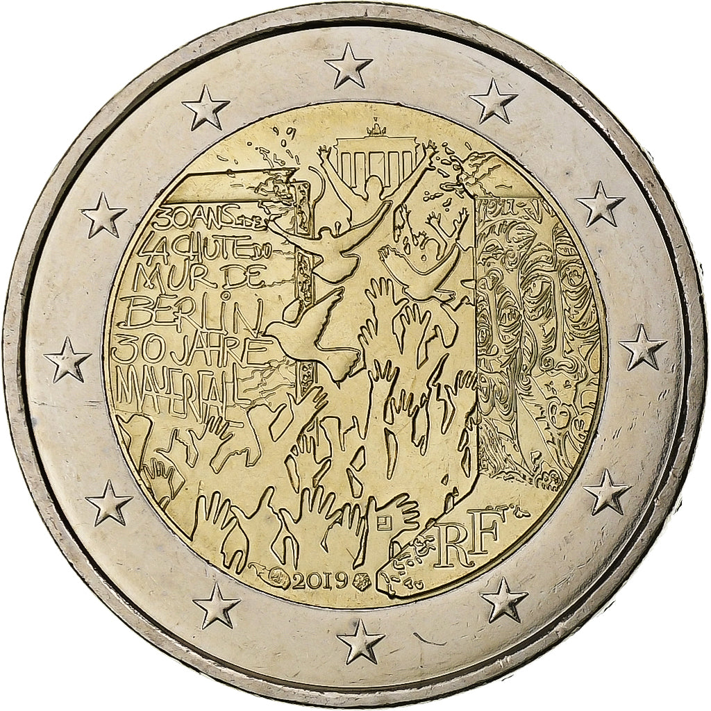 Francia,
Muro di Berlino,
2 euro