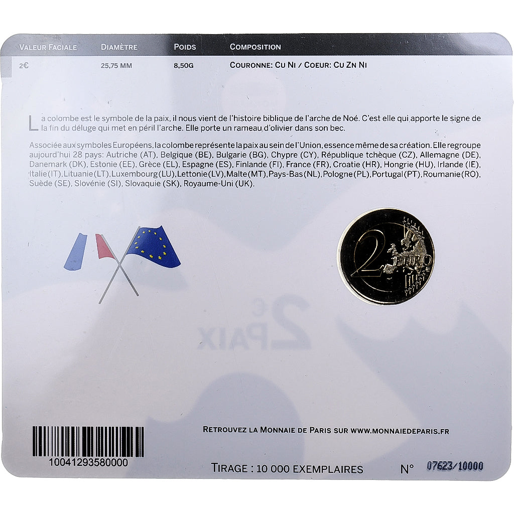 Francia,
2 Euro,
Pace in Europa
