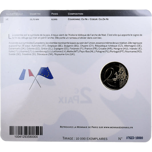 Francia,
2 Euro,
Pace in Europa