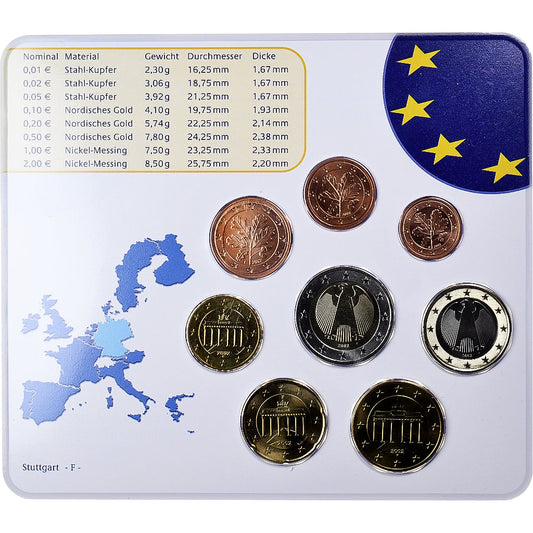 Germania,
Da 1 centesimo a 2 euro,
BU