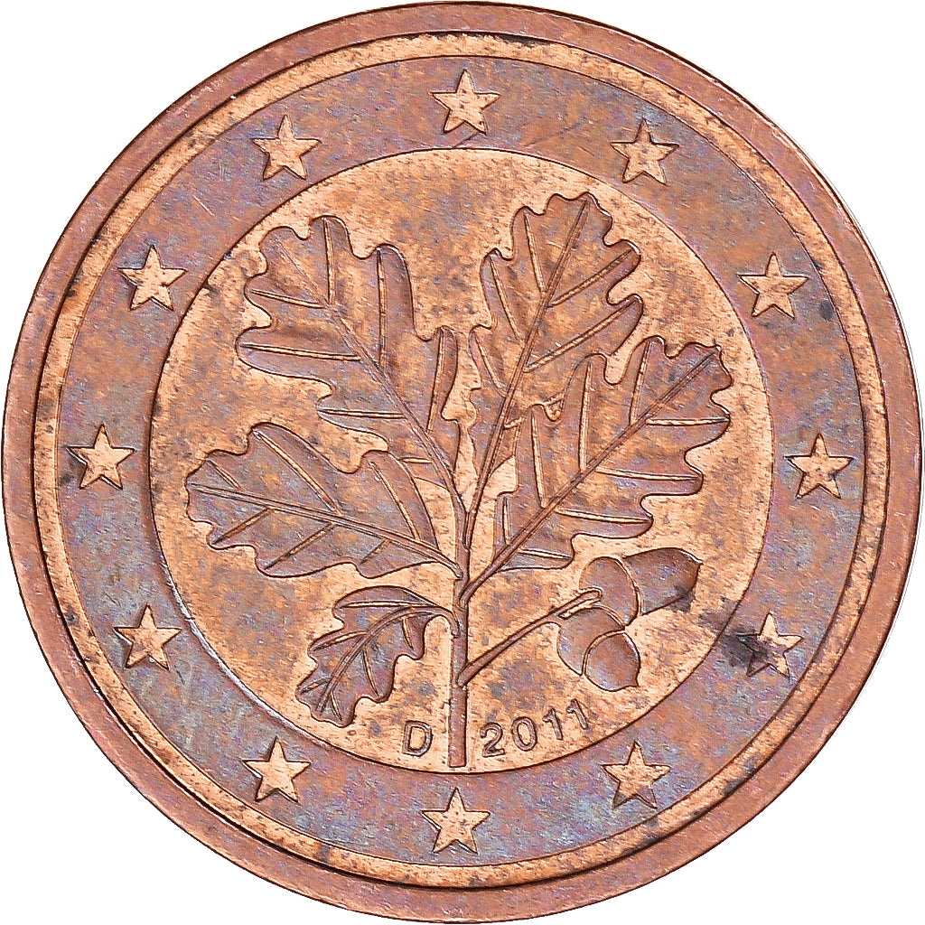 GERMANIA - REPUBBLICA FEDERALE,
2 centesimi di euro,
2011