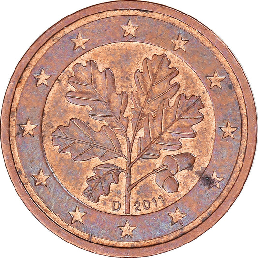 GERMANIA - REPUBBLICA FEDERALE,
2 centesimi di euro,
2011