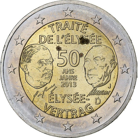 Germania, 
  
  2 euro, 
  
  Traité de l'ELYSEE