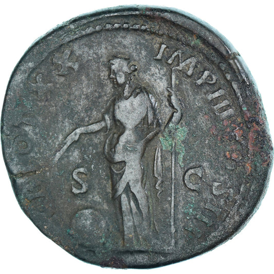 Coniare, 
  
  Marco Aurelio, 
  
  Sesterzio