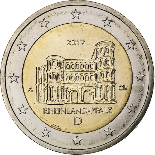 Germania, 
  
  2 euro, 
  
  Bundesländer - "Renania-Palatinato"